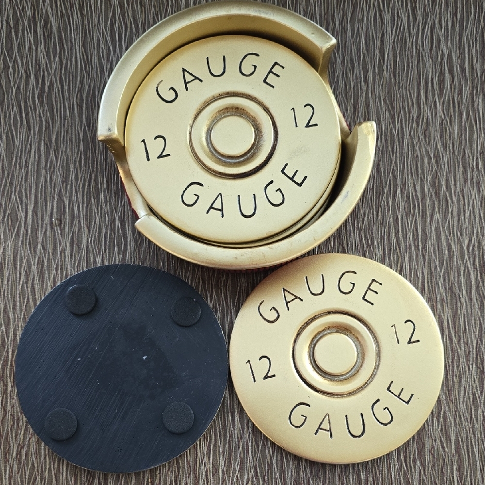 Coasters 12 Gauge Design Set Of 4